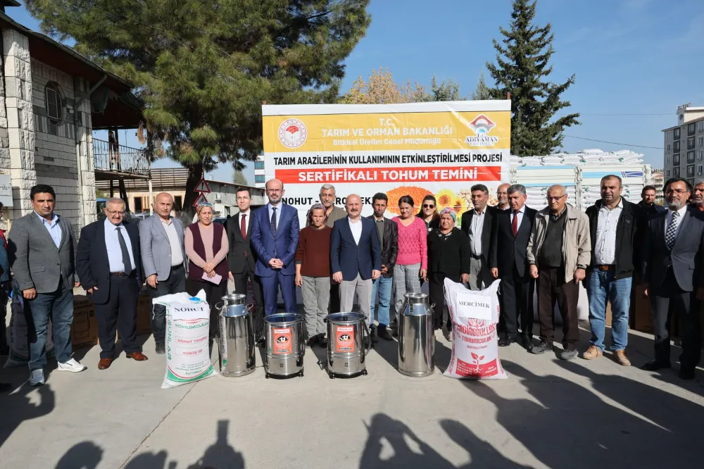 Adıyaman’da Çiftçilere 488 Ton Nohut ve 78 Ton Mercimek Tohumu Desteği