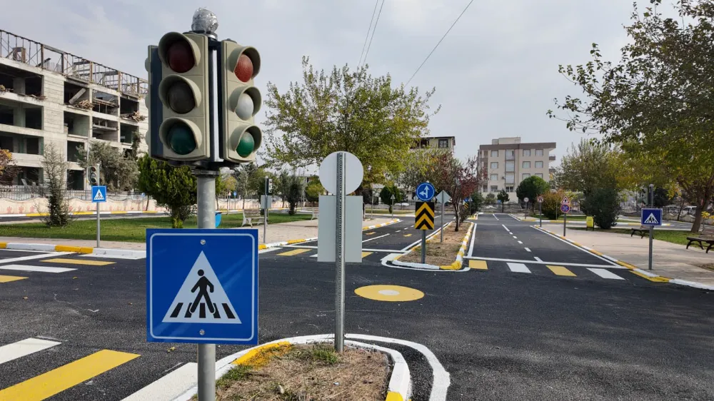 Adıyaman’da Depremde Hasar Gören Trafik Parkı Yenilendi