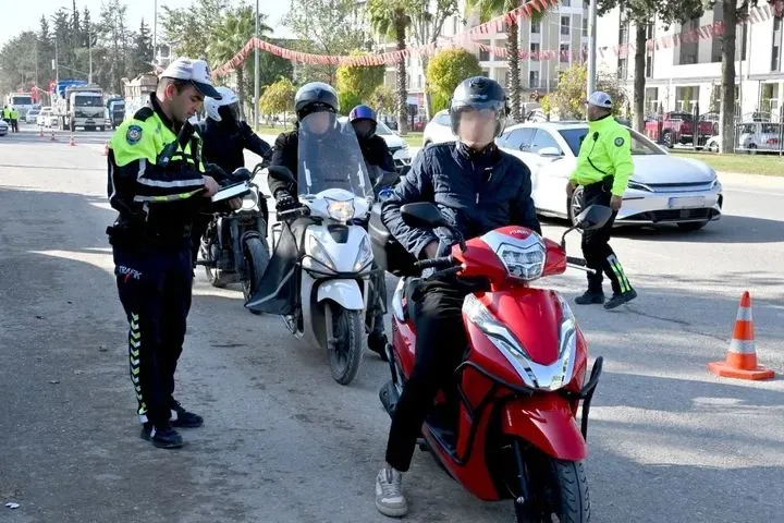 Adıyaman’da Motosiklet ve Motorlu Bisikletlere Sıkı Denetim