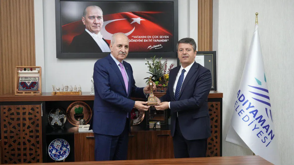 TBMM Başkanı Numan Kurtulmuş Başkan Tutdere’yi makamında ziyaret etti