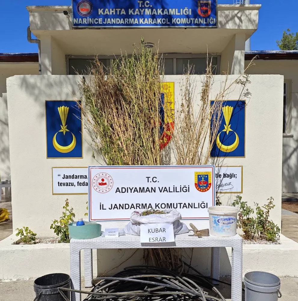 Kahta’da Uyuşturucu Operasyonu: Kenevir ve Kubar Esrar Ele Geçirildi