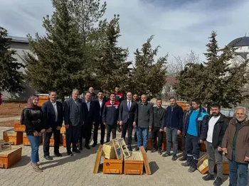Sincik'te üreticilere organik arı kovanı desteği
